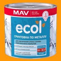 Грунтовка ECOL по металлу (ГФ-021) Красно-коричневая  (2,4л /2,3 кг)