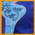 Халат женский габардиновый Лола на пуговицах для торговли и сферы услуг (Синий)
