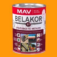 Грунтовка BELAKOR 01 по металлу антикоррозионная быстросохнущая Серая 1,0л (1,0 кг)